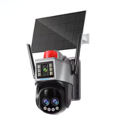 Cybernautt X9O 8MP Dual Lens FHD PT Solar 4G Sim Camera with 10X Zoom, Colour Night Vision, Human/Motion Detect, 2 Way Audio & Support SD Upto 256GB