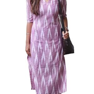 Women's Cotton Ikat Print Kurta Set | Soft Fabric | Stylish Ethnic Suit