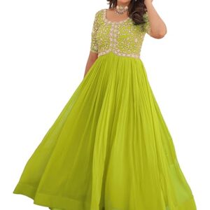 Fashion Basket Georgette Embroidered Anarkali Gown for Women