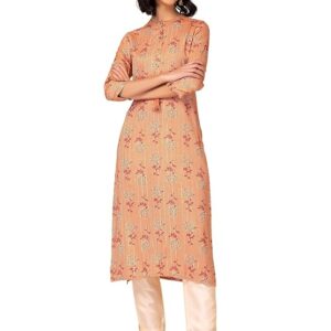 Women's Rayon Regular Fit Floral Print Kurta