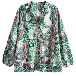 Women's Rayon Korean Style Long Sleeve Oversized Button Down Shirt | Plus Size Workwear Top for Office & Casual Wear (Available in Plus Size)