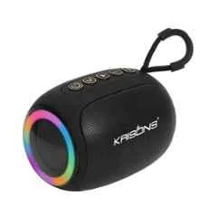 Krisons Spark Glow 10W Black Multi-Media Bluetooth Party Speaker with RGB Lights, USB, SD Card & Handsfree Calling