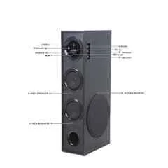 Krisons Sound Blaster 80W 8 inch Woofer Bluetooth Tower Speaker with USB, AUX, LCD Display & Built-in FM