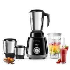 Longway Super Pro 750W ABS Plastic Black & Gray Mixer Grinder with 4 Jars
