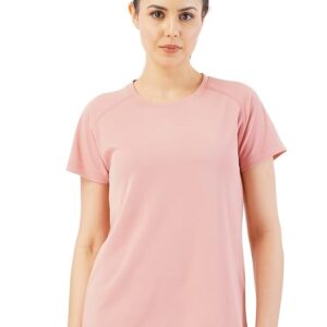 PUMP'D Athleisure Women's Round Neck T-Shirt for Gym - UV Protect | Ultra Soft Seams | Quick Dry | Active Wear T Shirts for Woman Polyester t Shirts for Women for Gym & Sports Wear Anti Odor