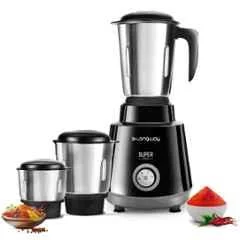 Longway Super Pro 700W ABS Plastic Black & Gray Mixer Grinder with 3 Jars