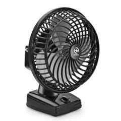 HM AP 5W 4 Star 2400rpm ABS Black Table Fan, Sweep: 225 mm