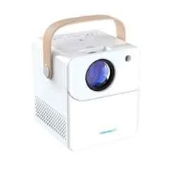 Cybernautt PJ02 2500 Lumens Compact Portable Projector FHD 1080p Native, 4K UHD Support, Bulit-in Speaker, Manual Keystone, 100 inch Screen (White)