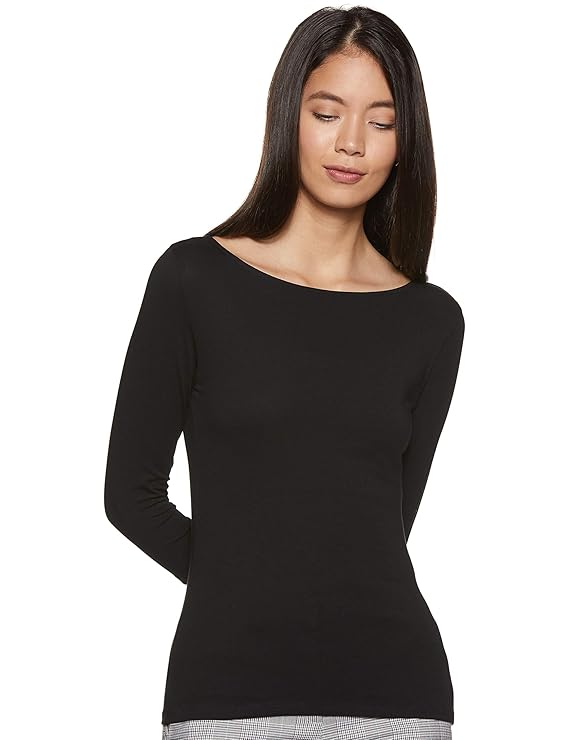 Marks & Spencer Womens Solid Polyester Blend Crew Neck Relaxed Fit T Shirt