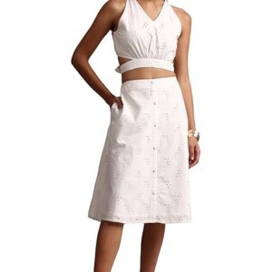 Womens Crop Top With Skirt Set