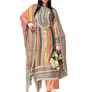 Women's Cotton Blend Printed Straight Kurta With Pant