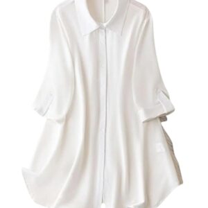 Women's Shirt Dress | Knee Length Dresses | Loose Fit | Button-Down | 3/4 Sleeve | Vacation Outfit (Pack of 2 | Value Pack)