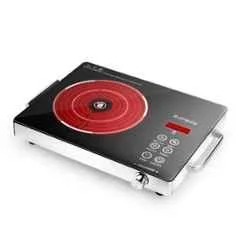 Longway Chef Infra ICT 2200W Mild Steel Black Infrared Induction Cooktop with Stainless Steel Grill & 2 Years Warranty