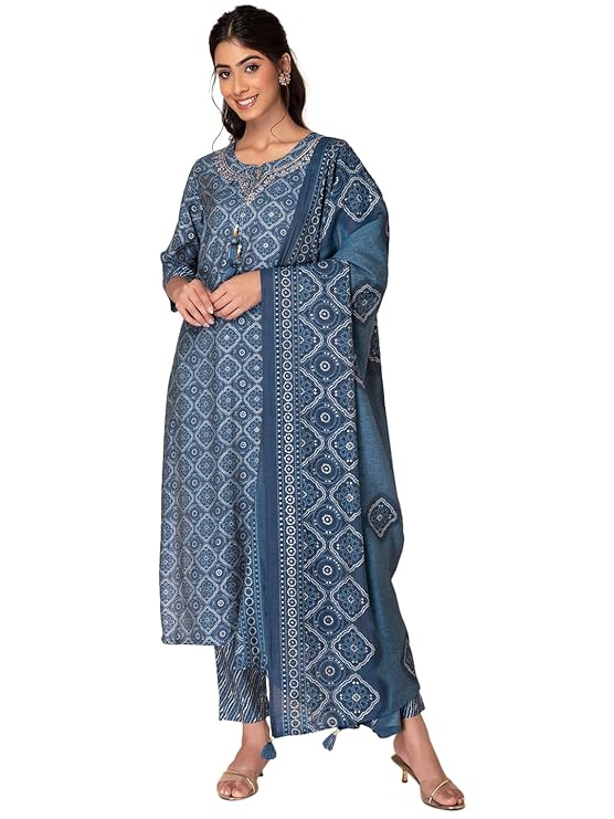 Women Muslin Printed Kurta Sets