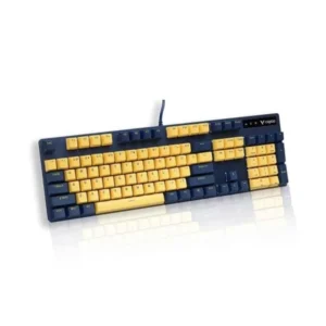 Rapoo V500-Pro 104 Keys Aluminium Alloy Yellow & Blue USB-A Mechanical Gaming Keyboard