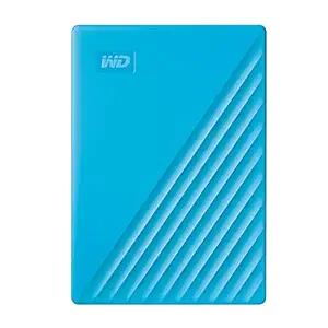 Western Digital WD 2TB My Passport Portable Hard Disk Drive, USB 3.0 with Automatic Backup, 256 Bit AES Hardware Encryption,Password Protection,Compatible with Windows and Mac, External HDD-Blue