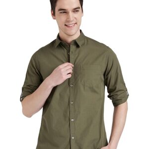 Men's Cotton Shirt | Casual | Plain | Full Sleeve | Summer - Regular Fit