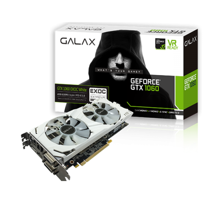Galax 1060 6GB EXOC White Graphic Card