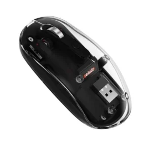 Zebion Bold 1600dpi 2.4GHz Black Base Dual Mode Bluetooth Rechargeable Optical Wireless Mouse
