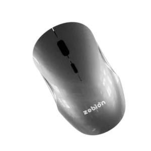 Zebion Connect-3 2400dpi 2.4GHz Triple Mode Grey Bluetooth Rechargeable Optical Wireless Mouse with Type C Cable