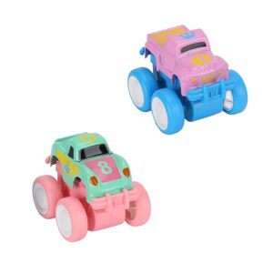 Pull Back Car, Easy to Grasp Simulation Pull Back Vehicle Toy Q Version Alloy Cartoon for Girls for Ages 3 and Up for Boys(Type B)