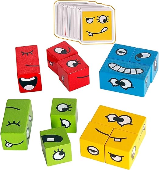 Toy Imagine Emoji Face Cube Puzzle Game for Kids – Fun Expression Matching Challenge for Boys 7-14 Years – Brain Teaser Gift Toy