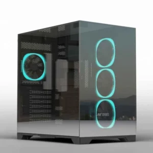 Ant Esports Crystal Mirror Black Mid Tower Gaming Cabinet with Pre-Installed 4 ARGB PWM Fans