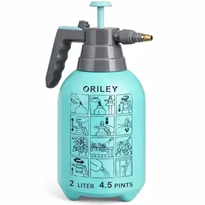 ORILEY 2 LTR Multipurpose Classic Sprayer Hand Powered Water Spray Bottle for Gardening Sanitising Car & Bike Wash Home & Garden